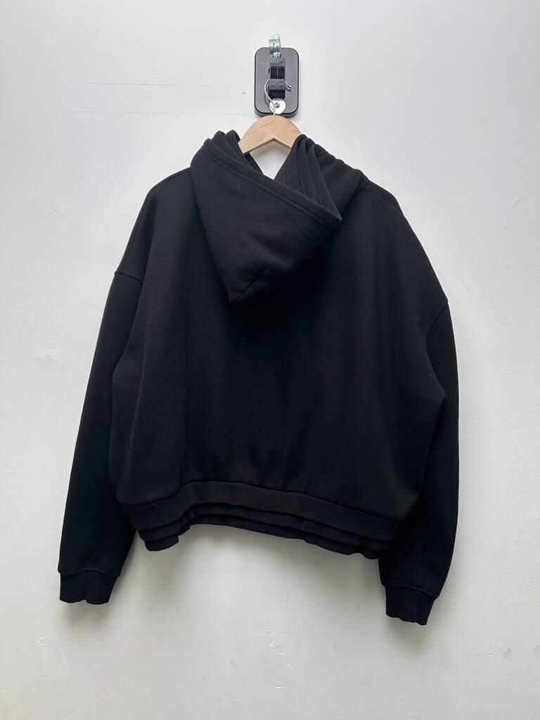 Preowned Gv Gallery Multiple Zip Black Hoodie Sz L