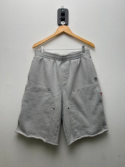 Preowned Supreme Grey Double Knee Sweat Shorts Sz.Medium