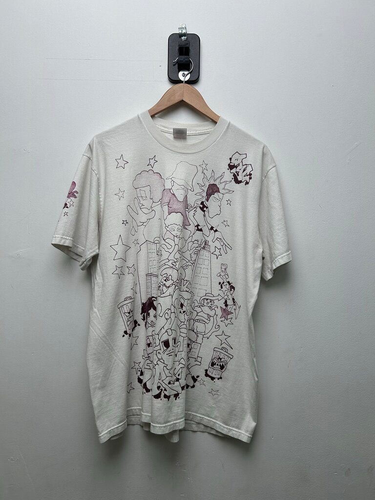 Preowned Supreme White Downtown Tee Sz.XL