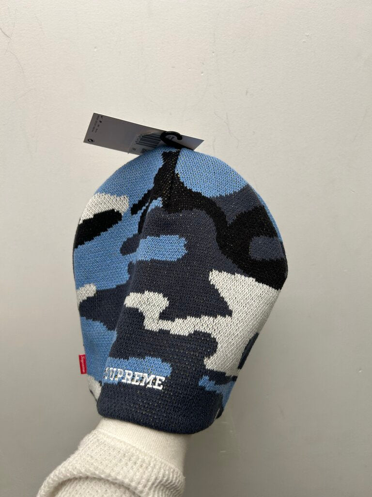 New Supreme Nike Blue Camo Beanie