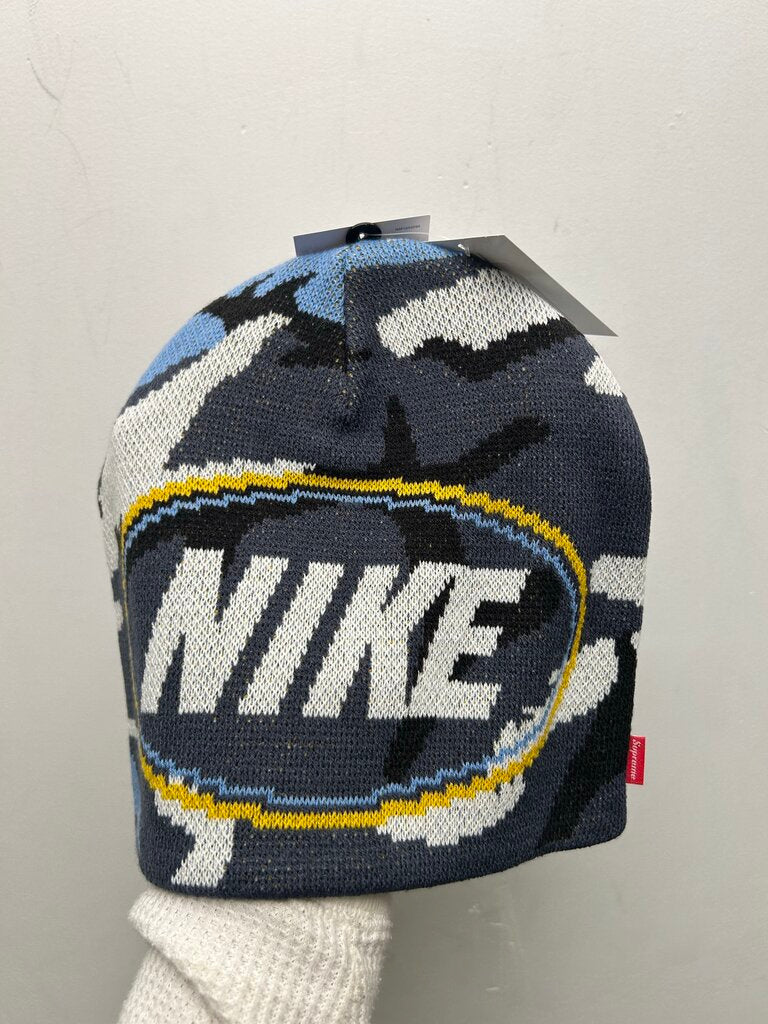 New Supreme Nike Blue Camo Beanie
