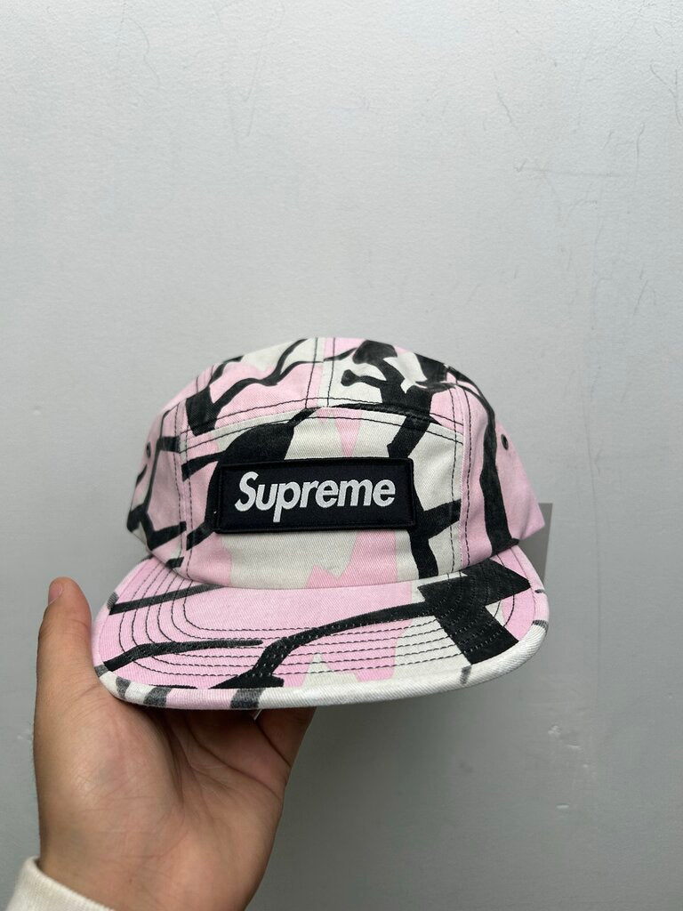 New Supreme Camo Pink Black Box Logo Hat