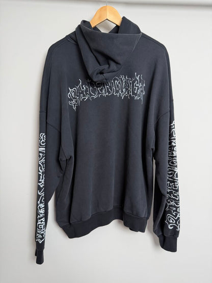 Preowned Balenciaga Black Spellout Goth Logo Size 2
