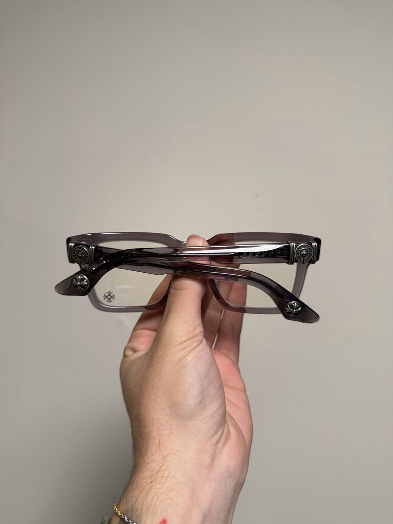 Preowned Chrome Heart Halllamanass Grey Silver Frames
