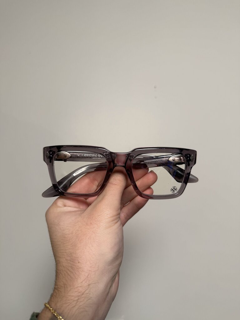 Preowned Chrome Heart Halllamanass Grey Silver Frames