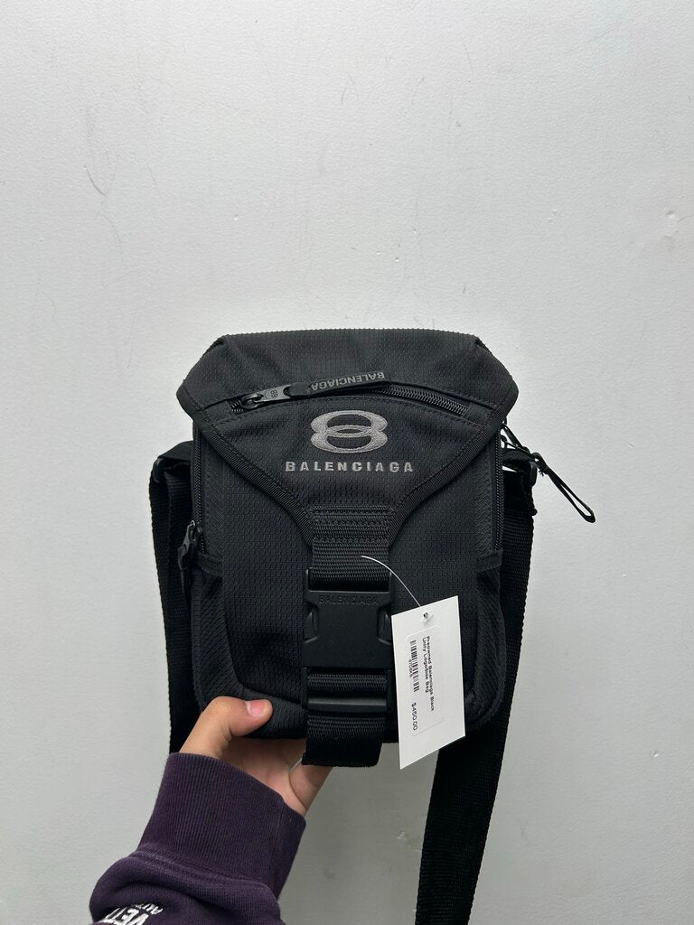 Preowned Balenciaga Black Unity LogoSide Bag