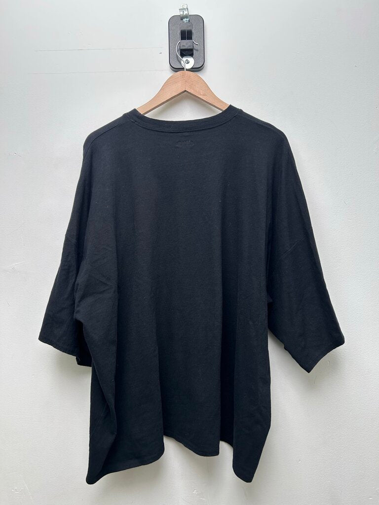 Preowned Kapital Black Denim Repair Tee Sz.1