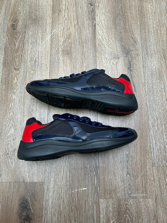 Preowned Prada Black Blue Red Americas Cup sz.9.5(11M)