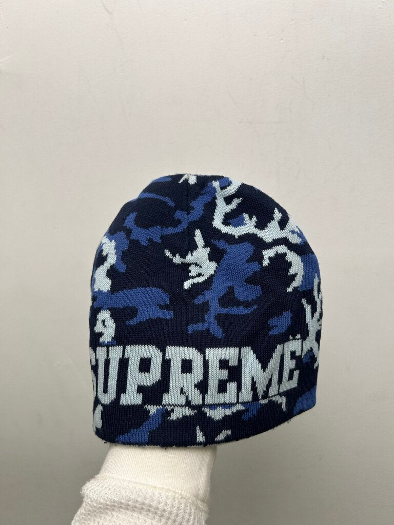 Preowned Supreme Blue Camo Beanie