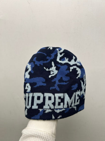 Preowned Supreme Blue Camo Beanie