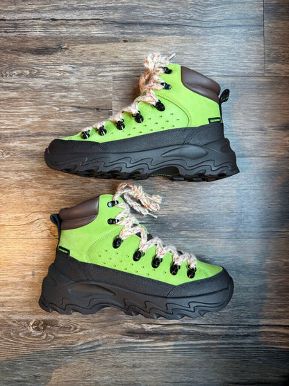 New GV Gallery Green Ski Boots Size 11