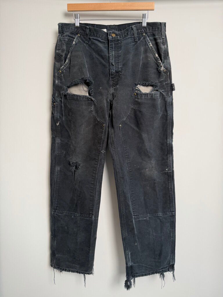 Vintage Carhartt Black Double Knee 36x32