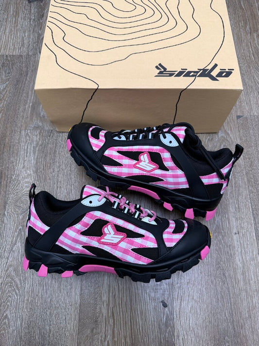 New Sicko Eric Emanuel Black Pink Plaid Hiking Shoe sz.8