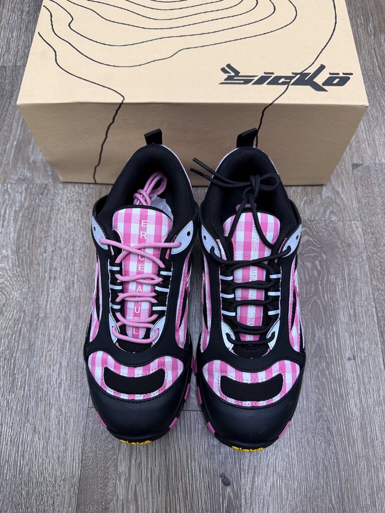 New Sicko Eric Emanuel Black Pink Plaid Hiking Shoe sz.8
