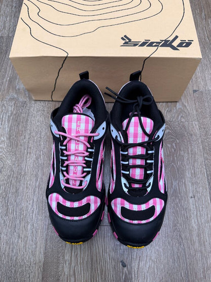 New Sicko Eric Emanuel Black Pink Plaid Hiking Shoe sz.8