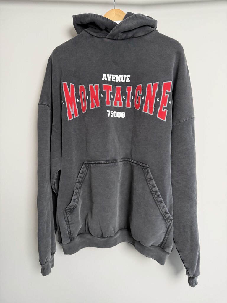 Preowned Balenciaga Montaige Grey Hoodie size XL/2XL