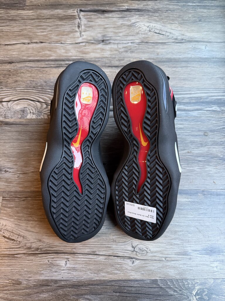 New Nike Air Bakin Black/Red Size 8