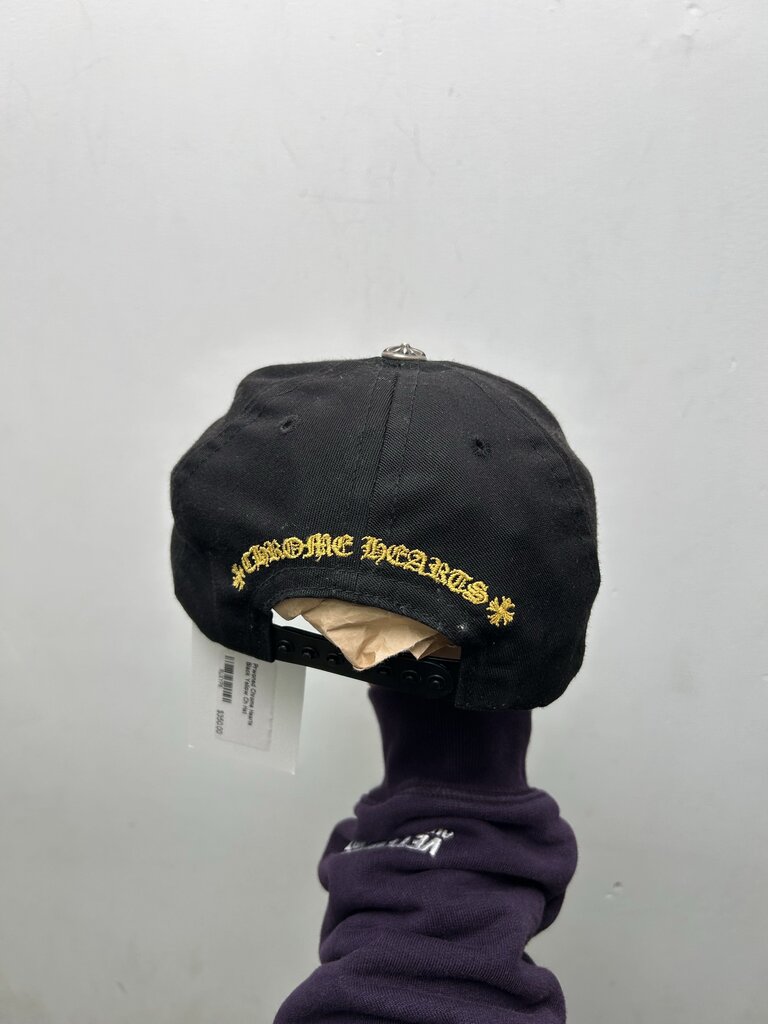 Prwoned Chrome Hearts Black Yellow Ch Hat
