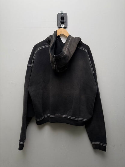 New GV Gallery Raspberry Hills White Stitching Black Zip Hoodie sz.L