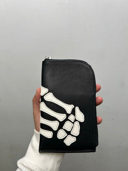 Preowned Kapital Zip Black White BoneLong Wallet