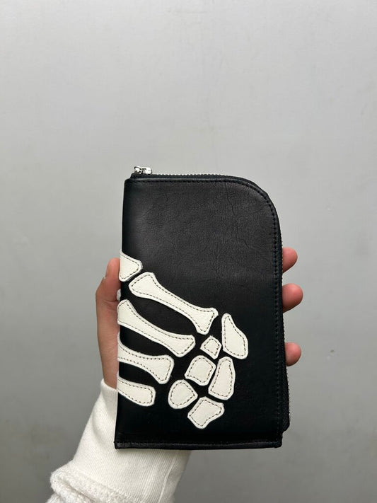Preowned Kapital Zip Black White BoneLong Wallet