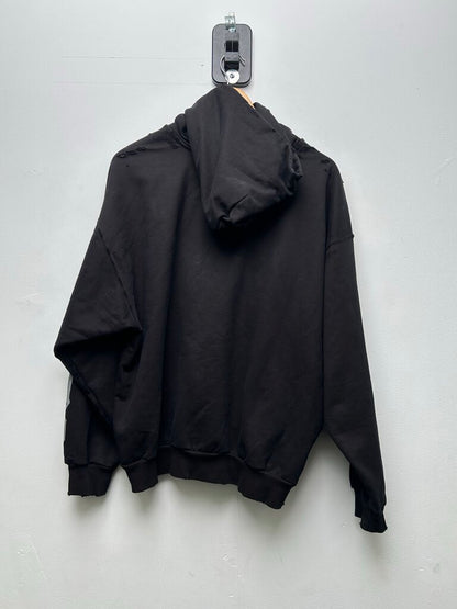 Preowned Balenciaga Black Nologo Hoodie Size Small