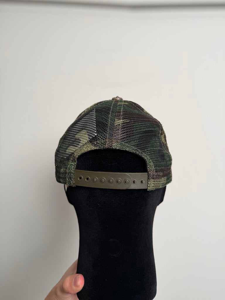 Pre-Owned Chrome Hearts Cemetery Camo Orange Patch Trucker