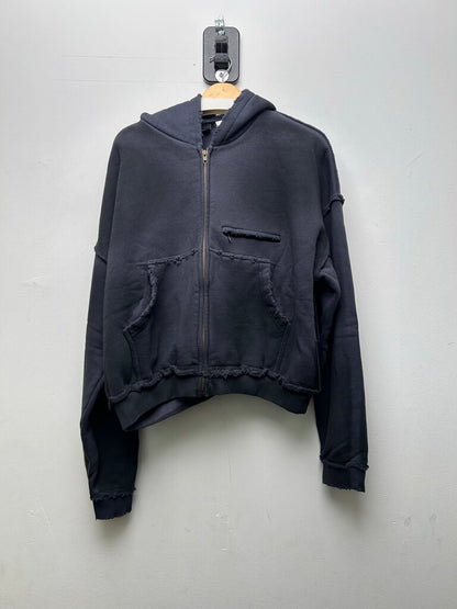New GV Gallery Navy Distressed Zip Hoodie sz.M