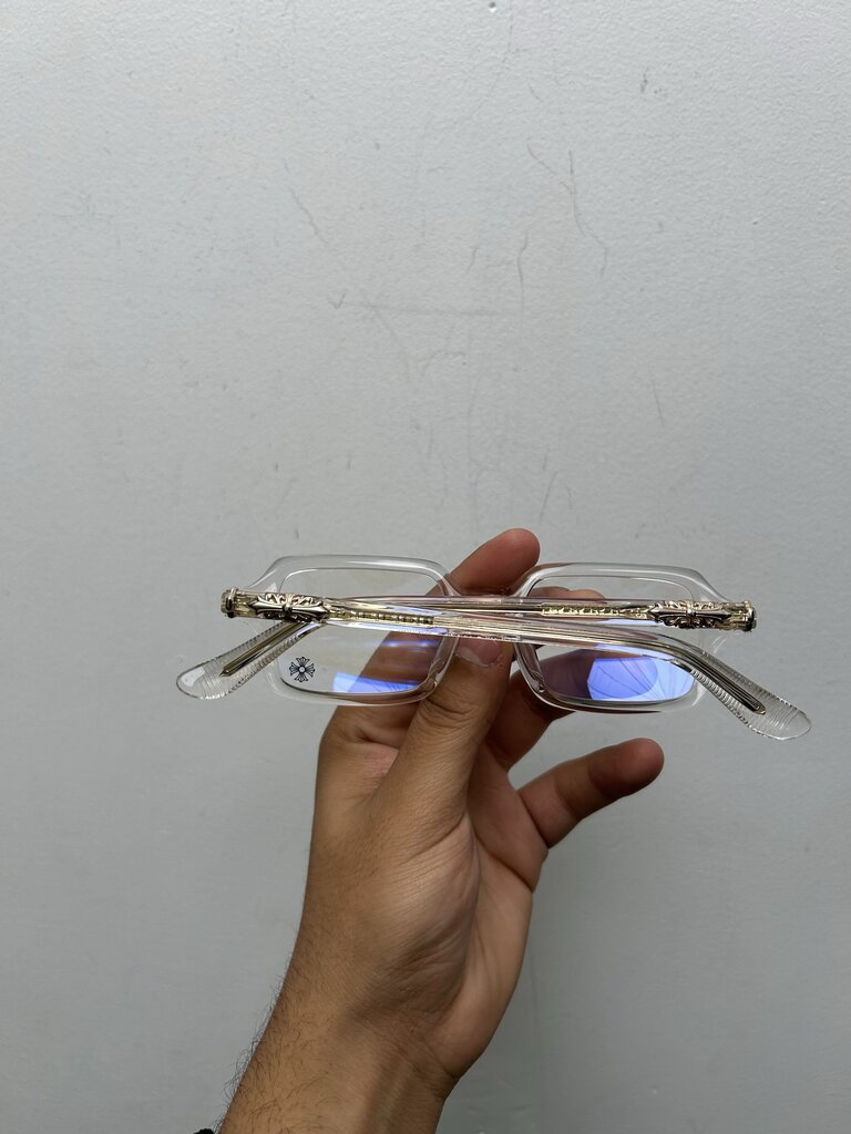 New Chrome Hearts Dove Clear Gold Frames