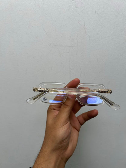 New Chrome Hearts Dove Clear Gold Frames