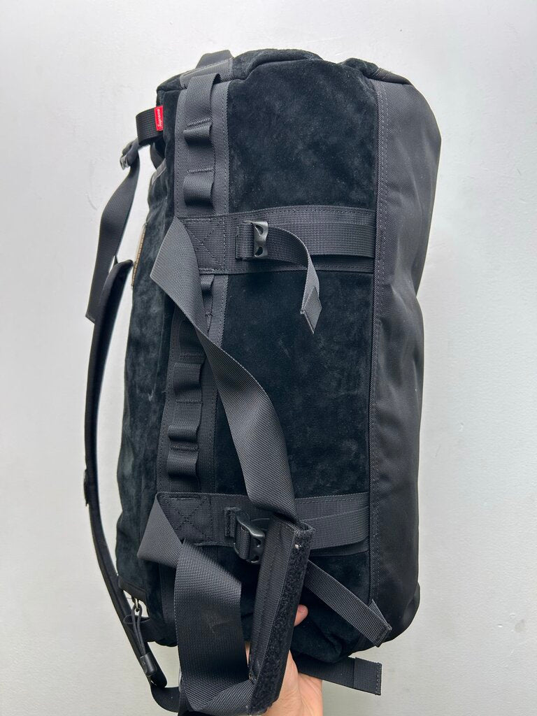 Preowned Supreme TNF Black Suede Duffle Bag