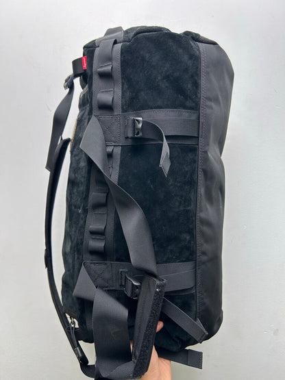 Preowned Supreme TNF Black Suede Duffle Bag