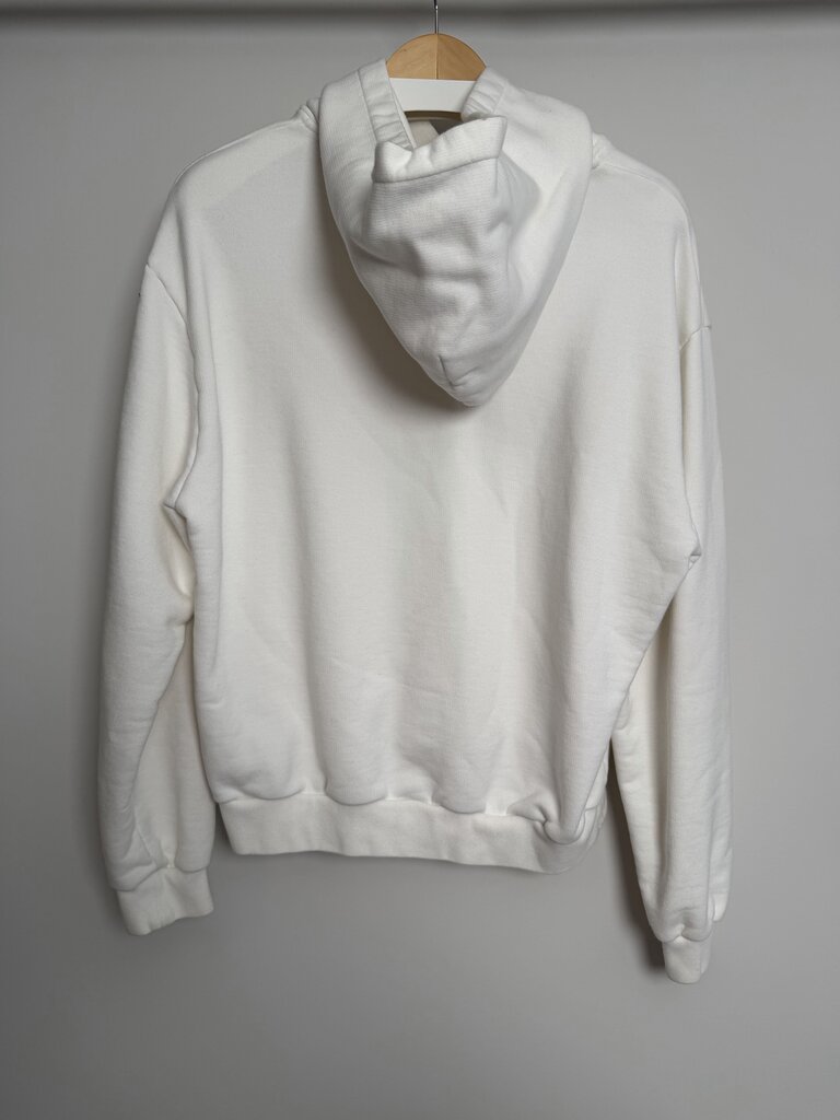 Preowned Louis Vuitton White Embossed Logo Hoodie Size Small