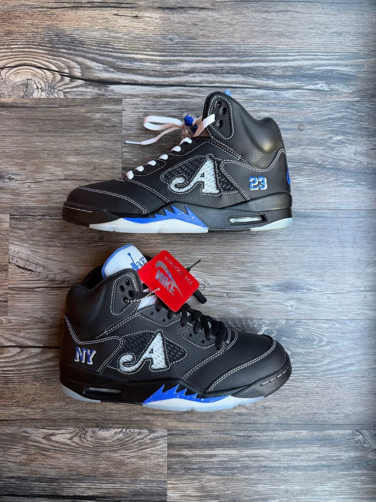 Preowned Jordan 5 Awake Black Blue size 8.5