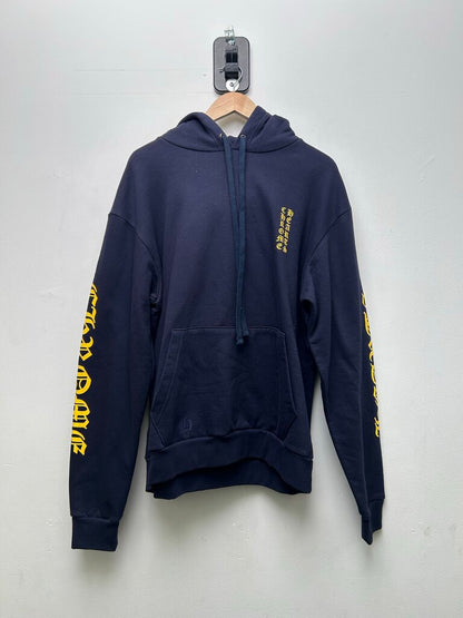 New Chrome Hearts Navy Yellow Vertical Hoodie Sz.Medium