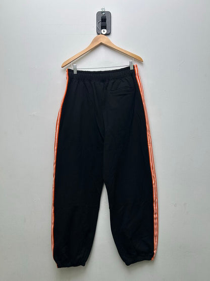 New HMDD Black White Orange Stripe Sweatpants Sz.Large