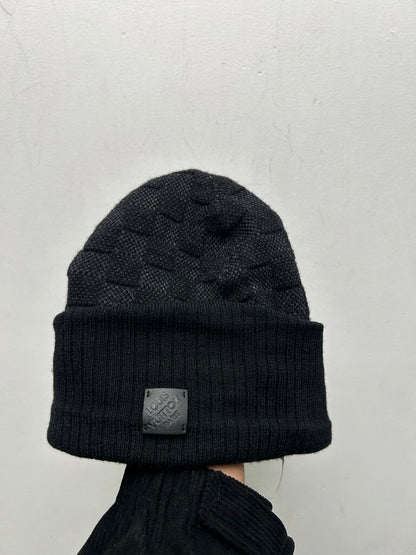 Preowned Louis Vuitton Black Neo Petit Damier Beanie