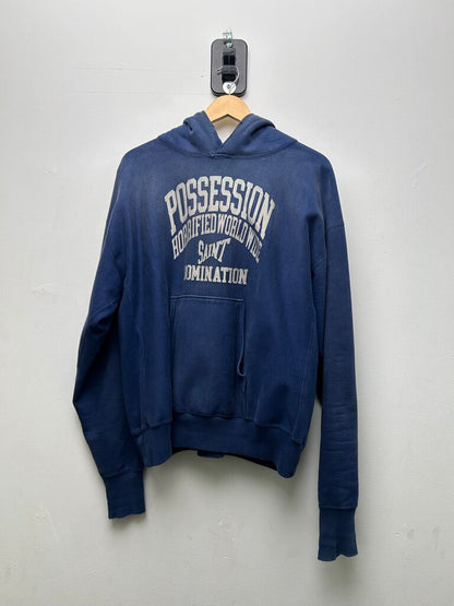 Preowned Saint Micheal Navy Possession Hoodie Sz.Medium