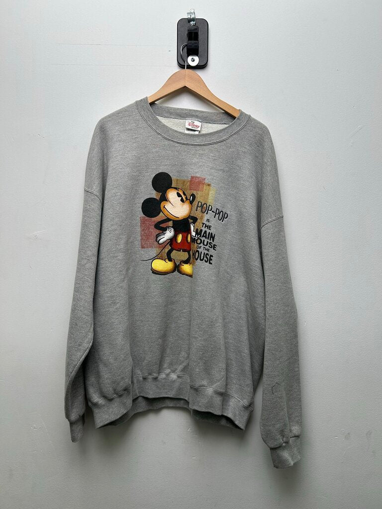 2000s Mickey Mouse Grey Crewneck Sz XXL/ 2X