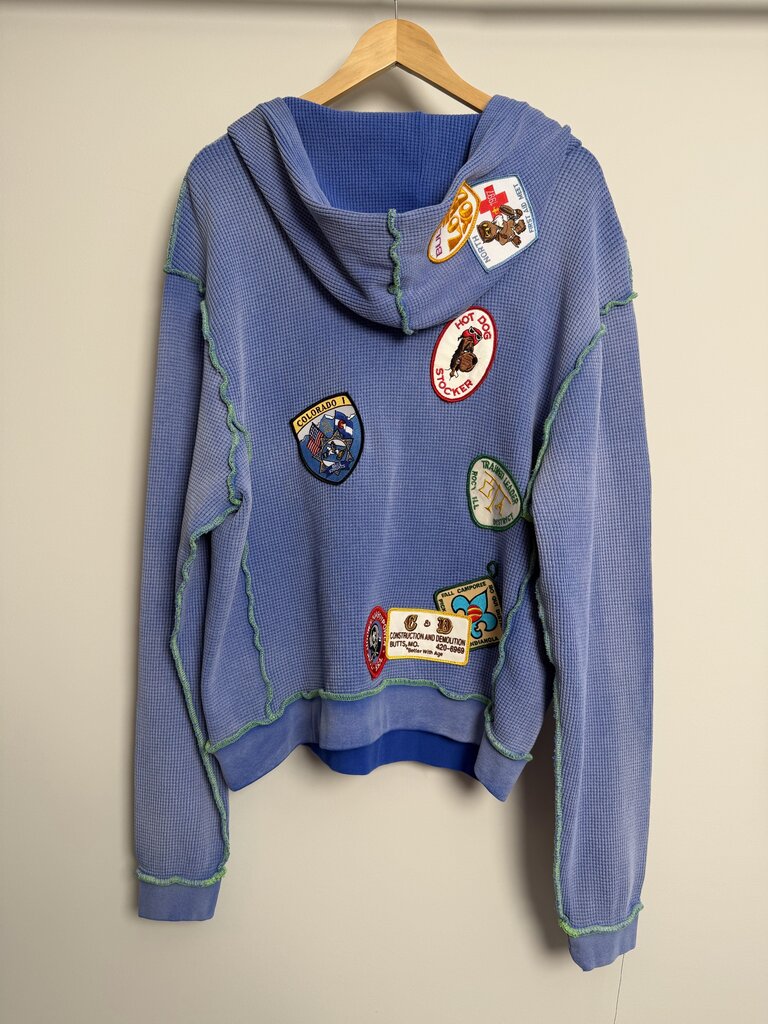 New Better With Age Blue Gentleman's Waffle Zip Up Sz. XL