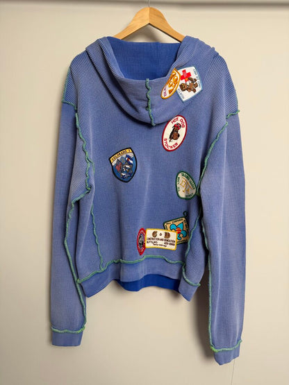 New Better With Age Blue Gentleman's Waffle Zip Up Sz. XL