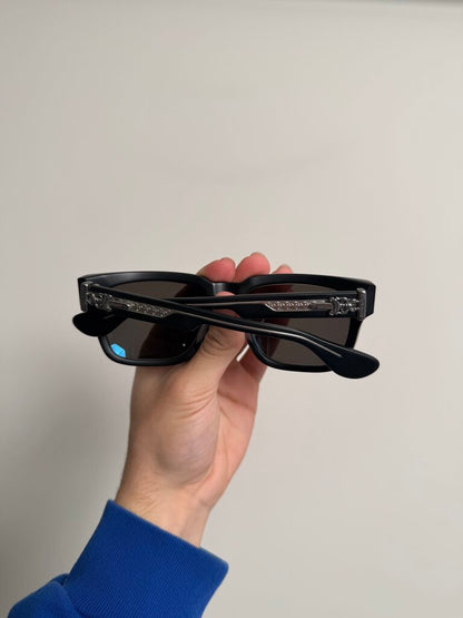 Pre-Owned Chrome Hearts Black Matte Box Officer Frame