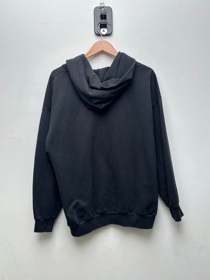 Preowned Balenciaga Black White Sport Logo Zip Up Sz.Small