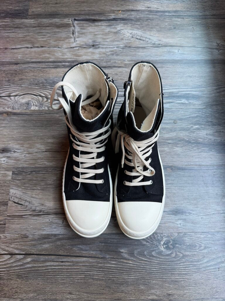 Preowned Rick Owens Black Drkshdw Ramones Size 44