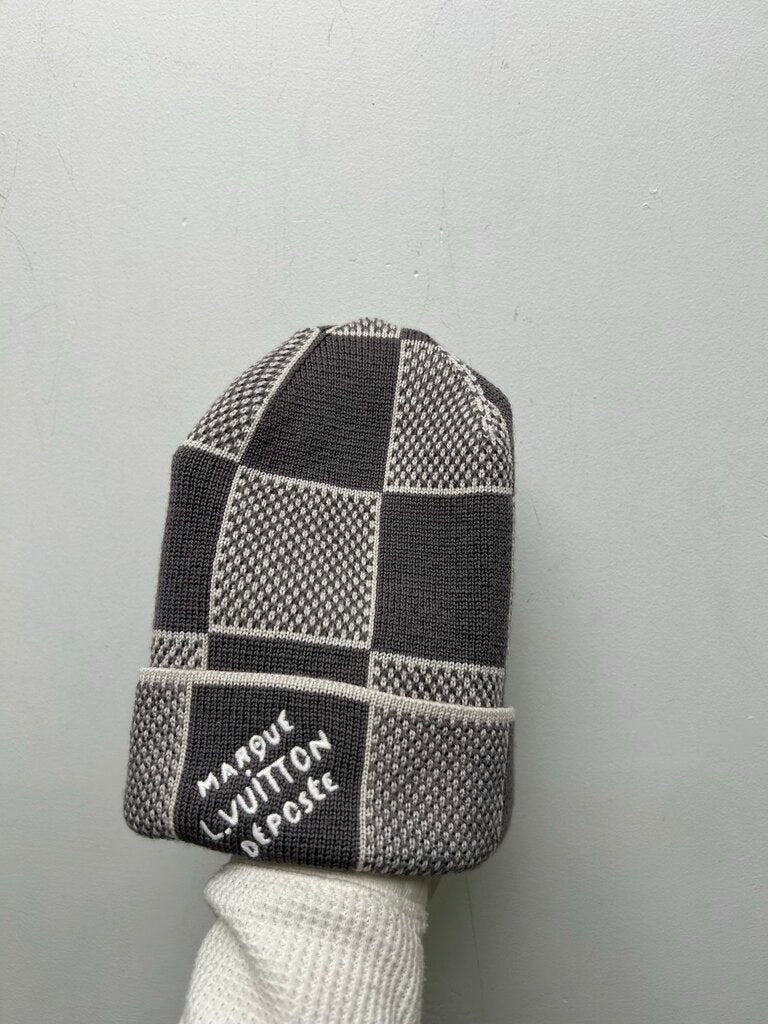 Preowned Louis Vuitton Grey Damier Beanie