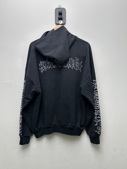 Preowned Balenciaga White Logo Hoodie sz.1
