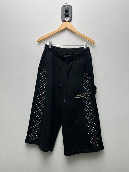 Preowned HMDD Rhinestone 3/4 Black Shorts sz.M