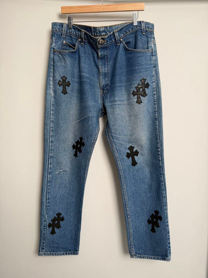Chrome Hearts 20 Cross Patch Orange Tab Levi's Sz. 36x30