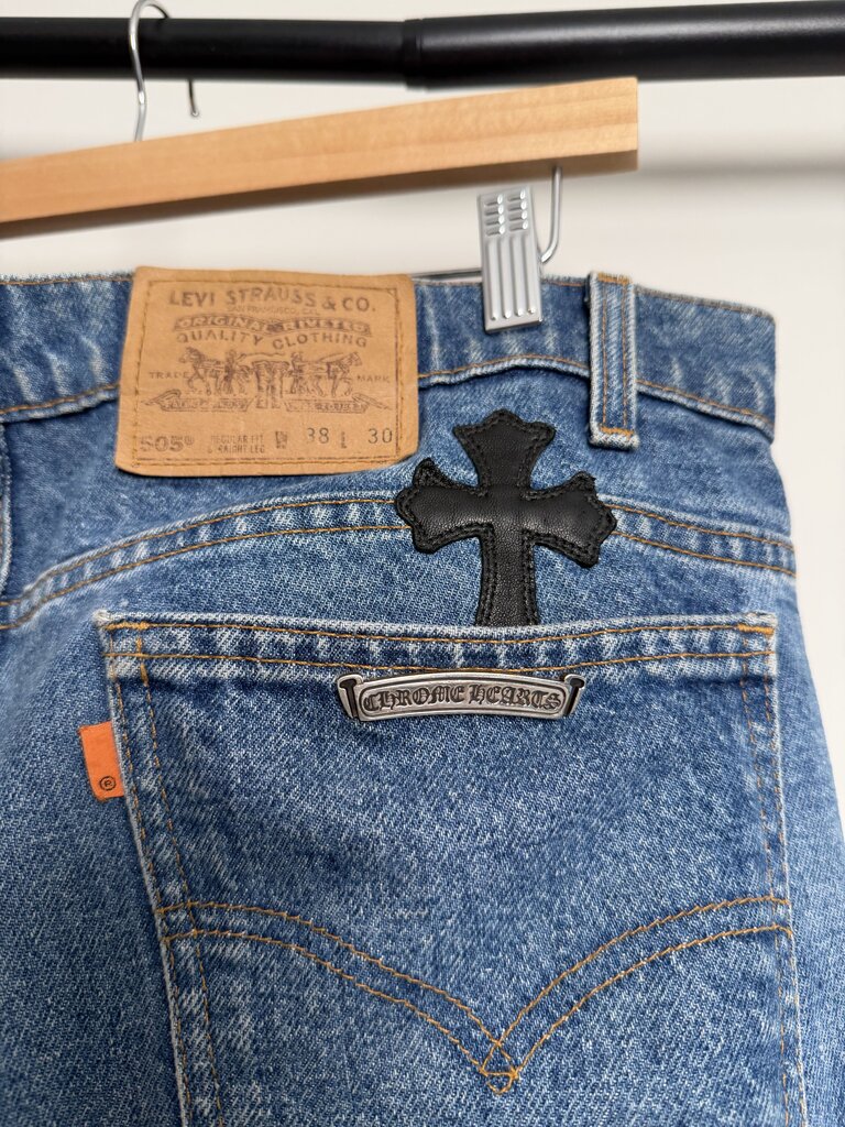 Chrome Hearts 20 Cross Patch Orange Tab Levi's Sz. 36x30