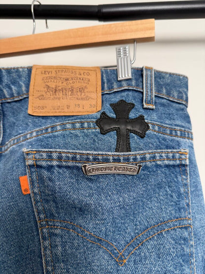 Chrome Hearts 20 Cross Patch Orange Tab Levi's Sz. 36x30